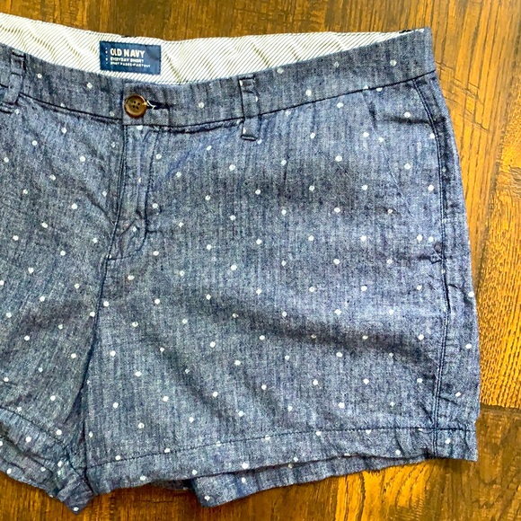 Old Navy Polka Dot Denim Shorts, Size 16 - Picture 2 of 7